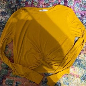 Cropped long sleeve top